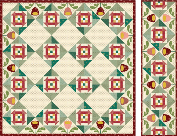 Forward to Past - Flower Garden Quilt & Runner Pattern